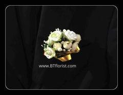 Artificial white rose Corsage  - ART0458