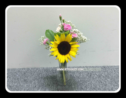 Sunflower & Carnation in Vase - TBF4148