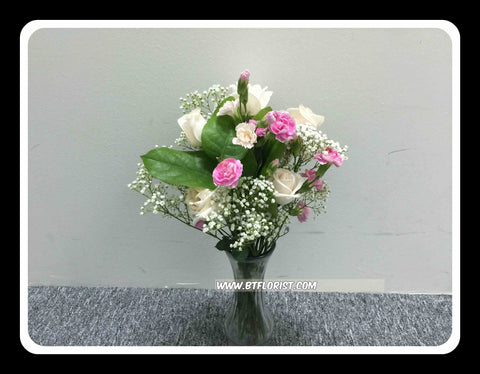 Rose & Carnation in Vase - TBF4147