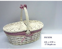 White Picnic Basket - PIC0298