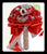 Red Brooch Bouquet   - WED0345