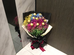 Chocolate &  Dried Baby Breath Bouquet  - CHO1266