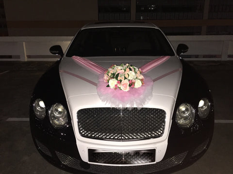 Pink/White Theme Car Decoration - WED0558