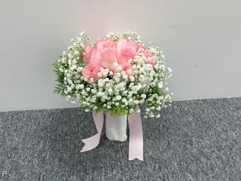 Rose n Baby Breath  - WED0184