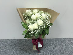 White Rose Bouquet - FBQ1479