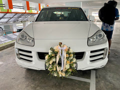 Fresh Flower Ring Style Car Decoration- WED66382