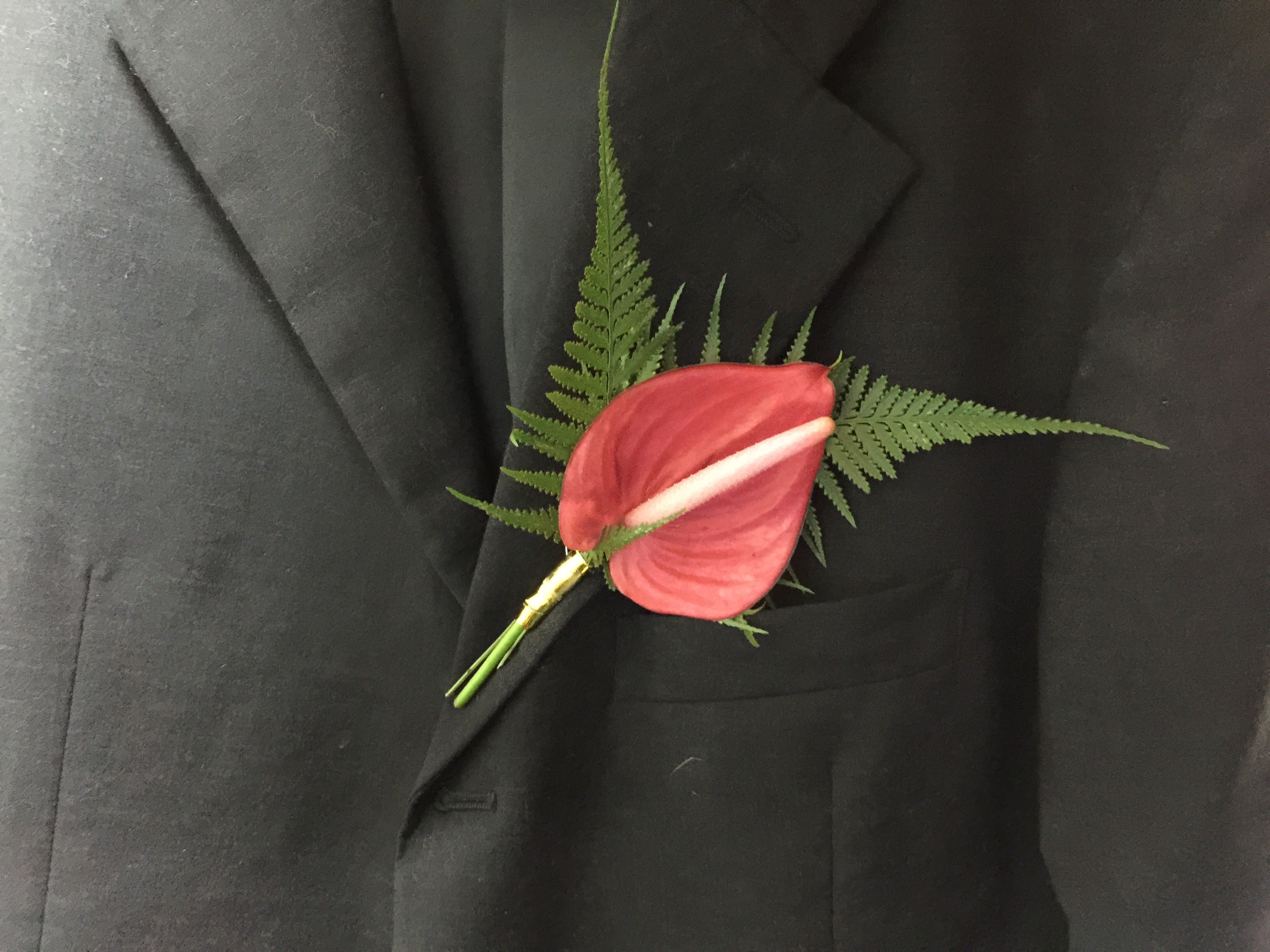 anthurium corsage Simple Anthurium Boutonniere