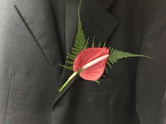 Simple Anthurium Boutonniere - WED0273