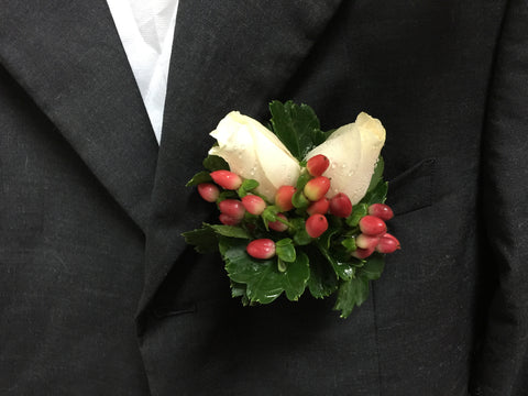 Double Rose Corsage - WED0230