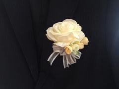 Artificial White rose Corsage  - ART0410