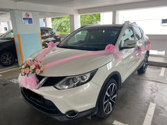 Pink/White Theme Car Decoration - WED06507