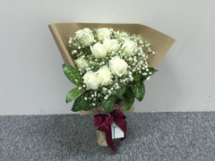 White Rose Bouquet - FBQ14798