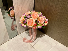Artificial Rose Bridal Bouquet   - WED03283