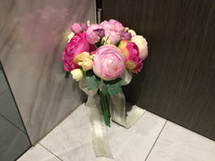 Artificial Peony Bridal Bouquet   - WED0807