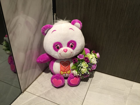 Carebear with Artificial Flower    - BWF3544