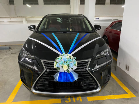 Blue Tone Theme Car Decoration - WED0663