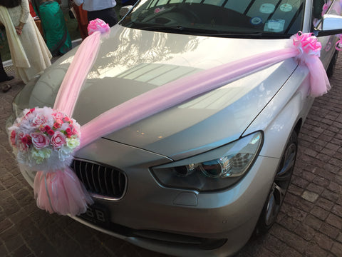 Pink/White Theme Car Decoration - WED0650