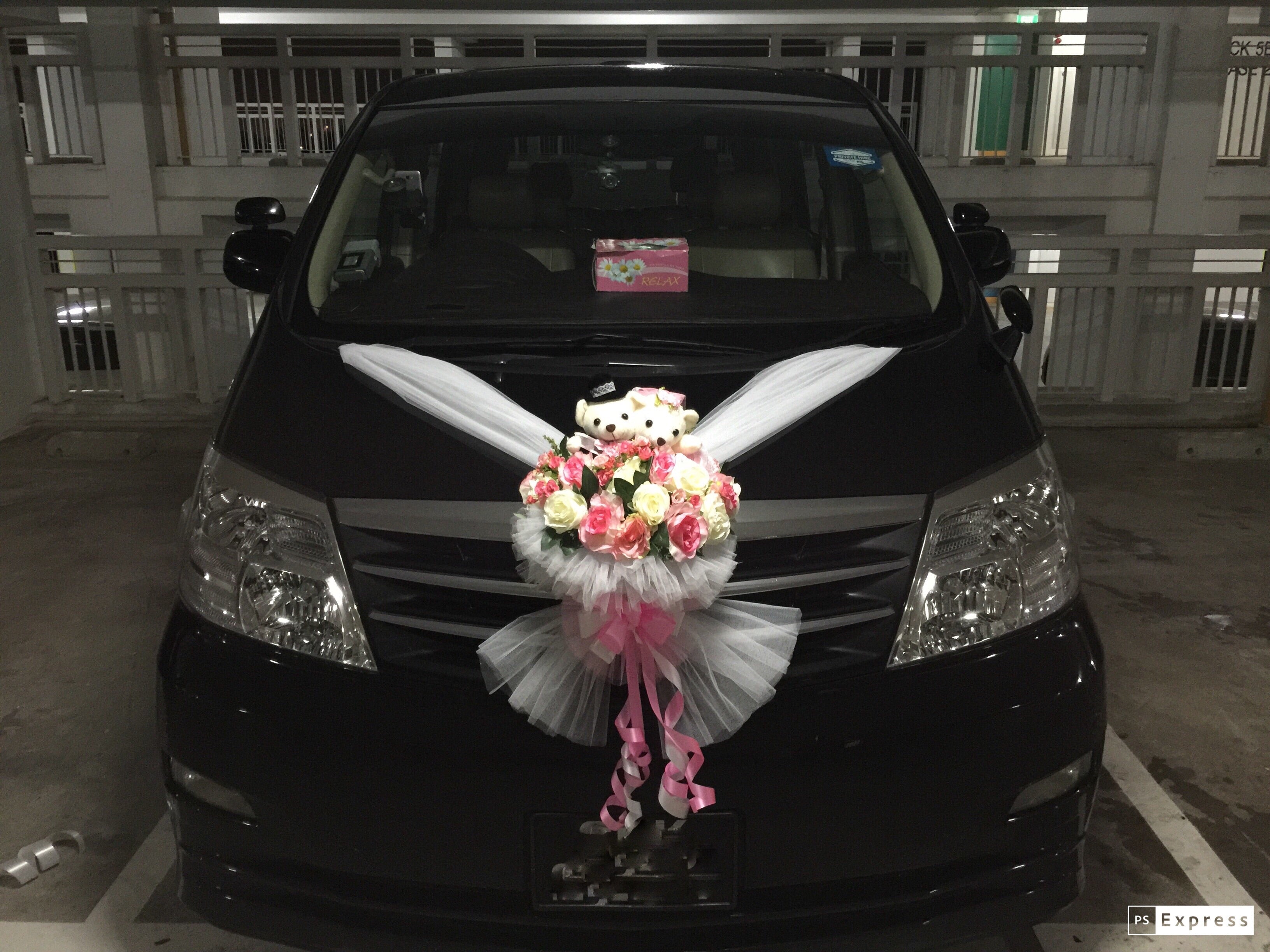 Simple Wedding Bears Car Decoration - WED0730 – BTflorist