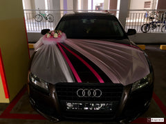 Creative Theme Car Decoration( White/Pink)      - WED0726