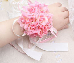 Sweet Pink Wrist Corsage   - WED0380